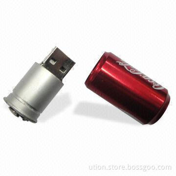 USB Flash Drive with Bottle Design, 1 to 64GB Memory Capacity, Supports USB1.1 and 2.0 Interface